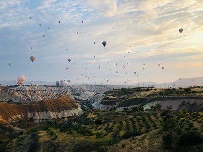 Hot air balloon flight
